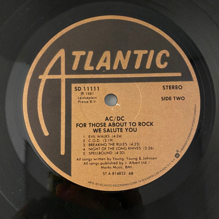 AC/DC – For Those About To Rock (We Salute You) LP USED VG+/VG+ 1981 Pressing - Image 5