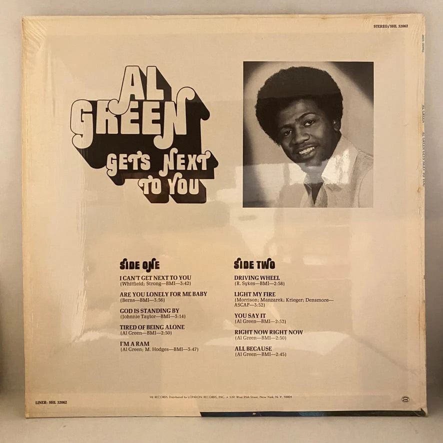 Al Green – Al Green Gets Next To You LP USED NM/VG+ 1971 Pressing - Image 2