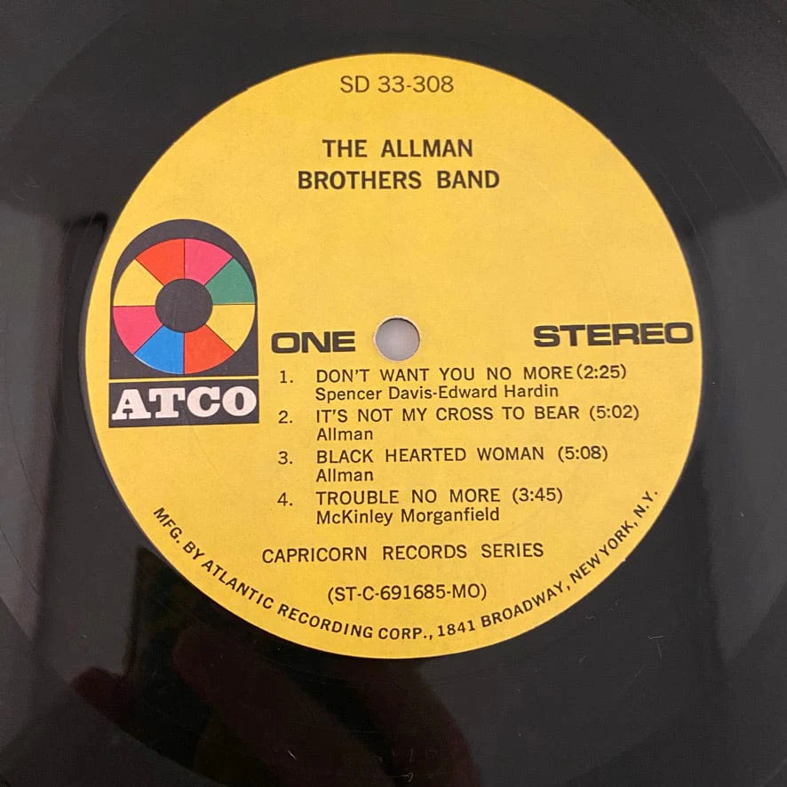 Allman Brothers Band – The Allman Brothers Band LP USED VG++/VG+ 1969 Pressing - Image 4