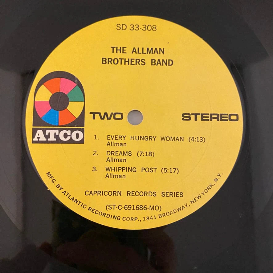 Allman Brothers Band – The Allman Brothers Band LP USED VG++/VG+ 1969 Pressing - Image 5
