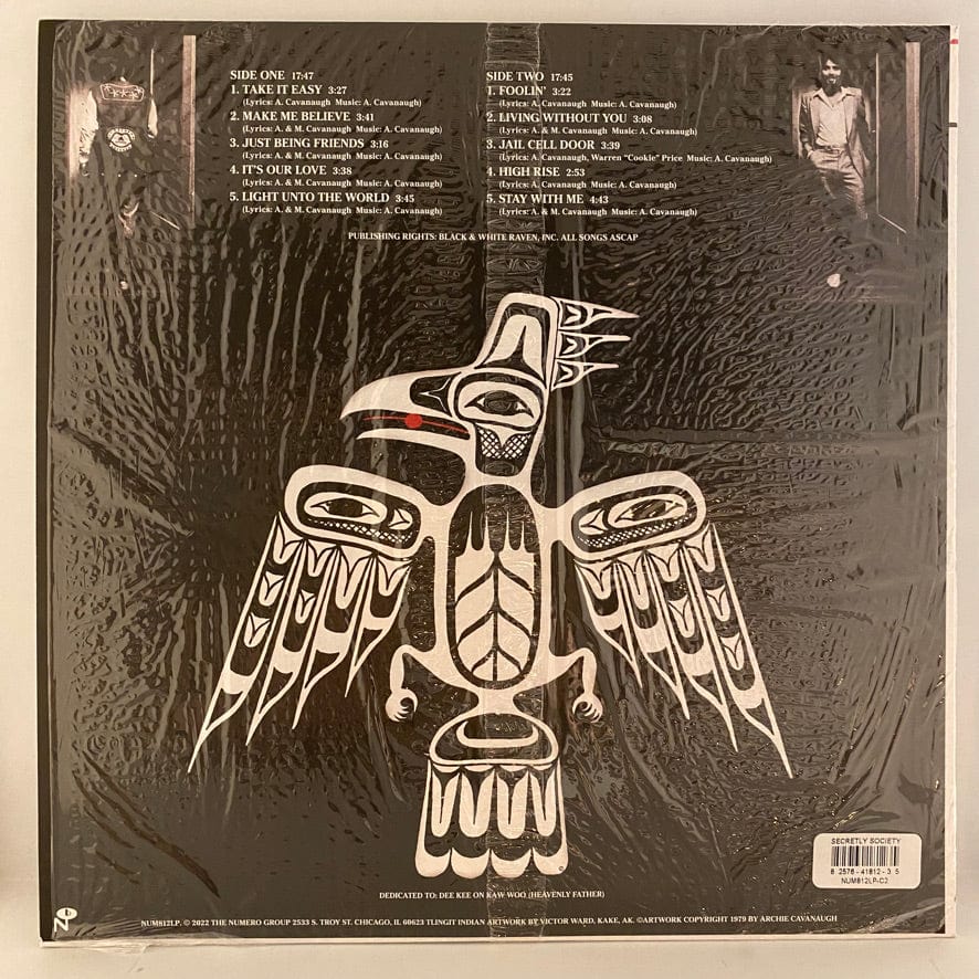 Archie James Cavanaugh – Black And White Raven LP USED NM/NM Clear w/ Red & Black Swirl - Image 2