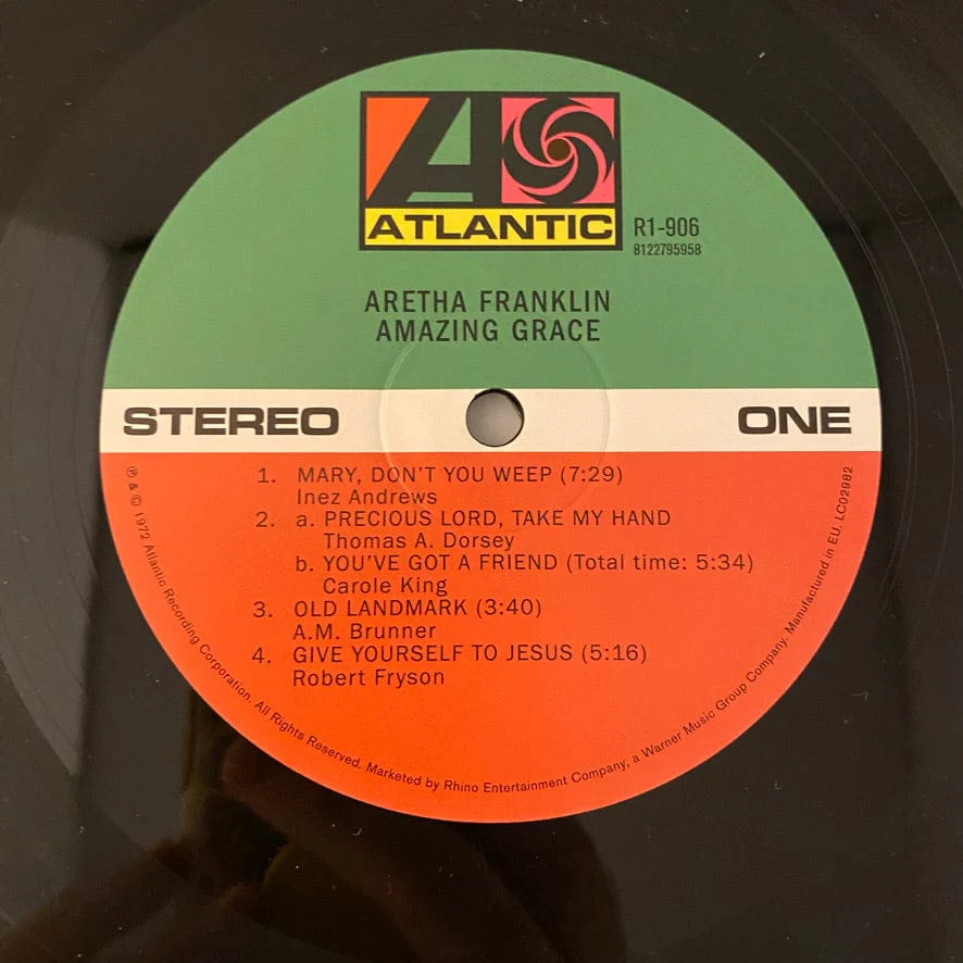 Aretha Franklin – Amazing Grace 2LP USED NM/NM 2014 180 Gram Pressing - Image 3