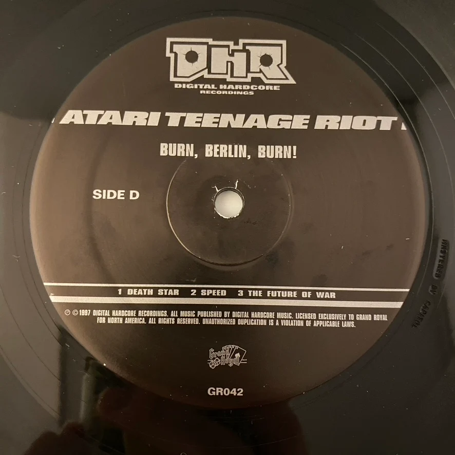 Atari Teenage Riot – Burn, Berlin, Burn! 2LP USED VG++/VG - Image 6