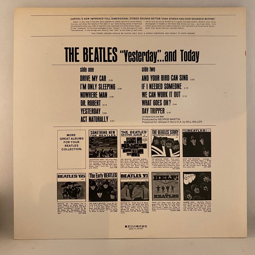 Beatles – Yesterday And Today LP USED NM/VG++ 1976 Japanese Pressing NO OBI - Image 2