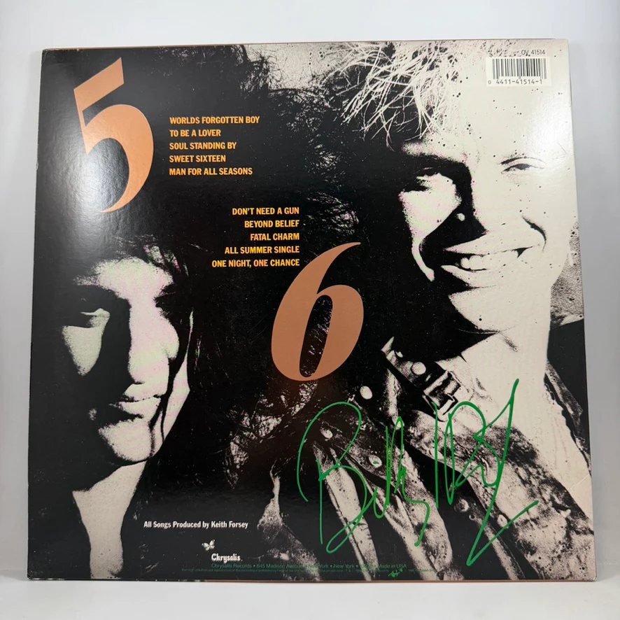Billy Idol – Whiplash Smile LP USED Vinyl NM/VG+ - Image 2