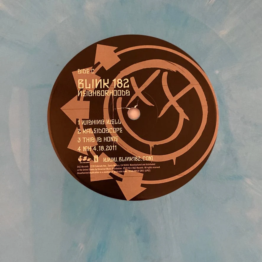 Blink-182 – Neighborhoods 2LP USED VG++/VG++ 2011 Blue/White Vinyl Pressing - Image 5