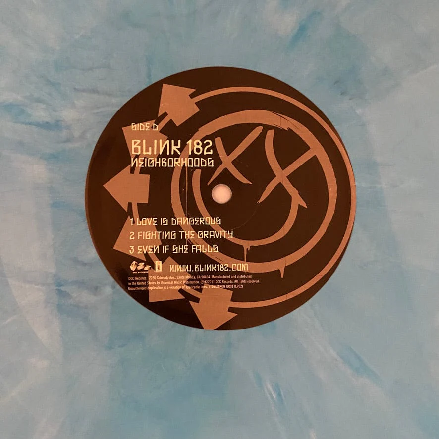 Blink-182 – Neighborhoods 2LP USED VG++/VG++ 2011 Blue/White Vinyl Pressing - Image 6