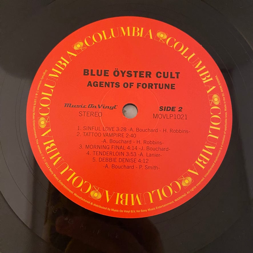 Blue Öyster Cult – Agents Of Fortune LP USED NM/NM 180 Gram 2014 Pressing - Image 4