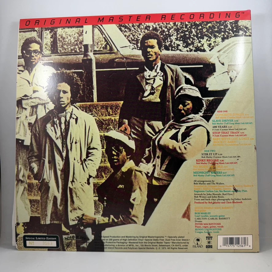 Bob Marley And The Wailers – Catch A Fire LP USED Vinyl NM/VG++ Audiophile - Image 2