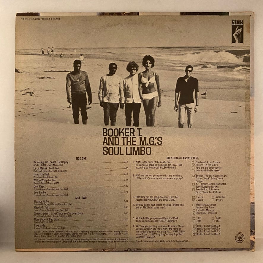 Booker T. & The MG's – Soul Limbo LP USED VG+/VG - Image 2