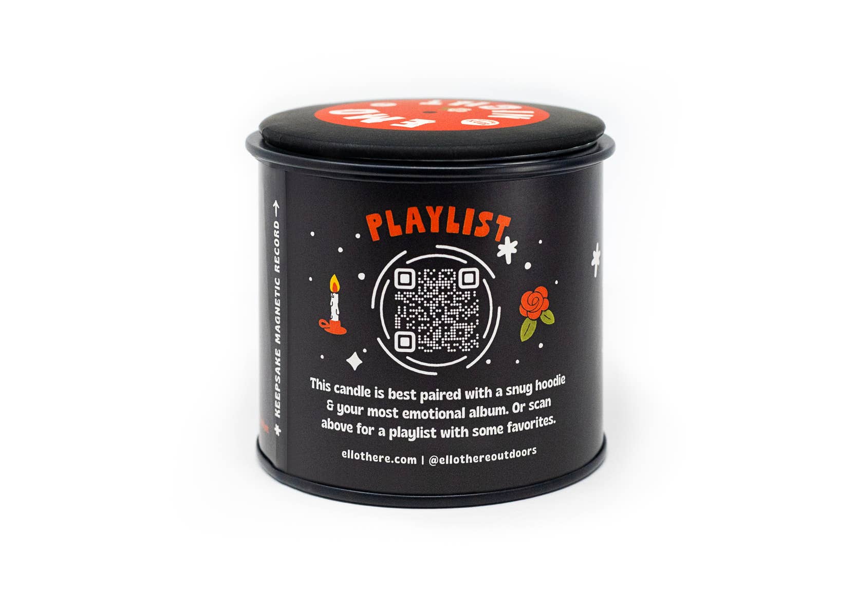Candle - Emo Night Soy Candle with Playlist & Vinyl Magnet - Image 5