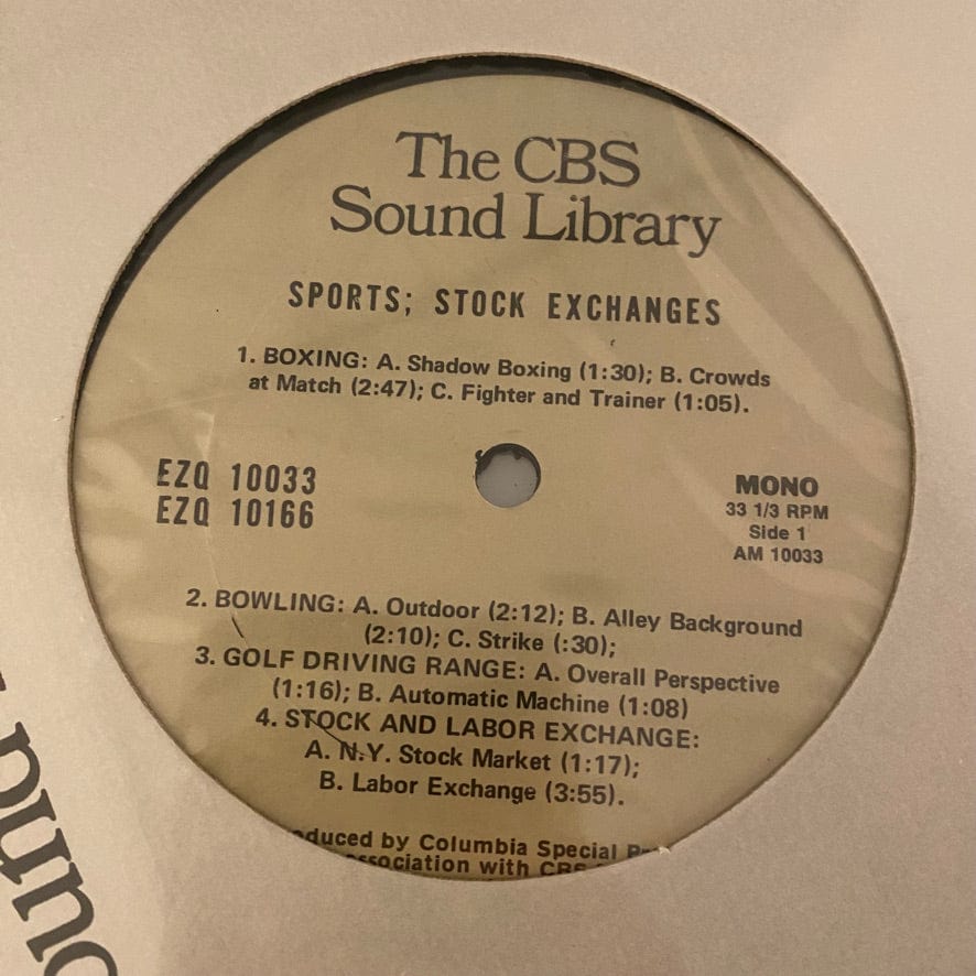 CBS Sound Library 15LP Set USED VG++/NM Sound Effects - Image 27
