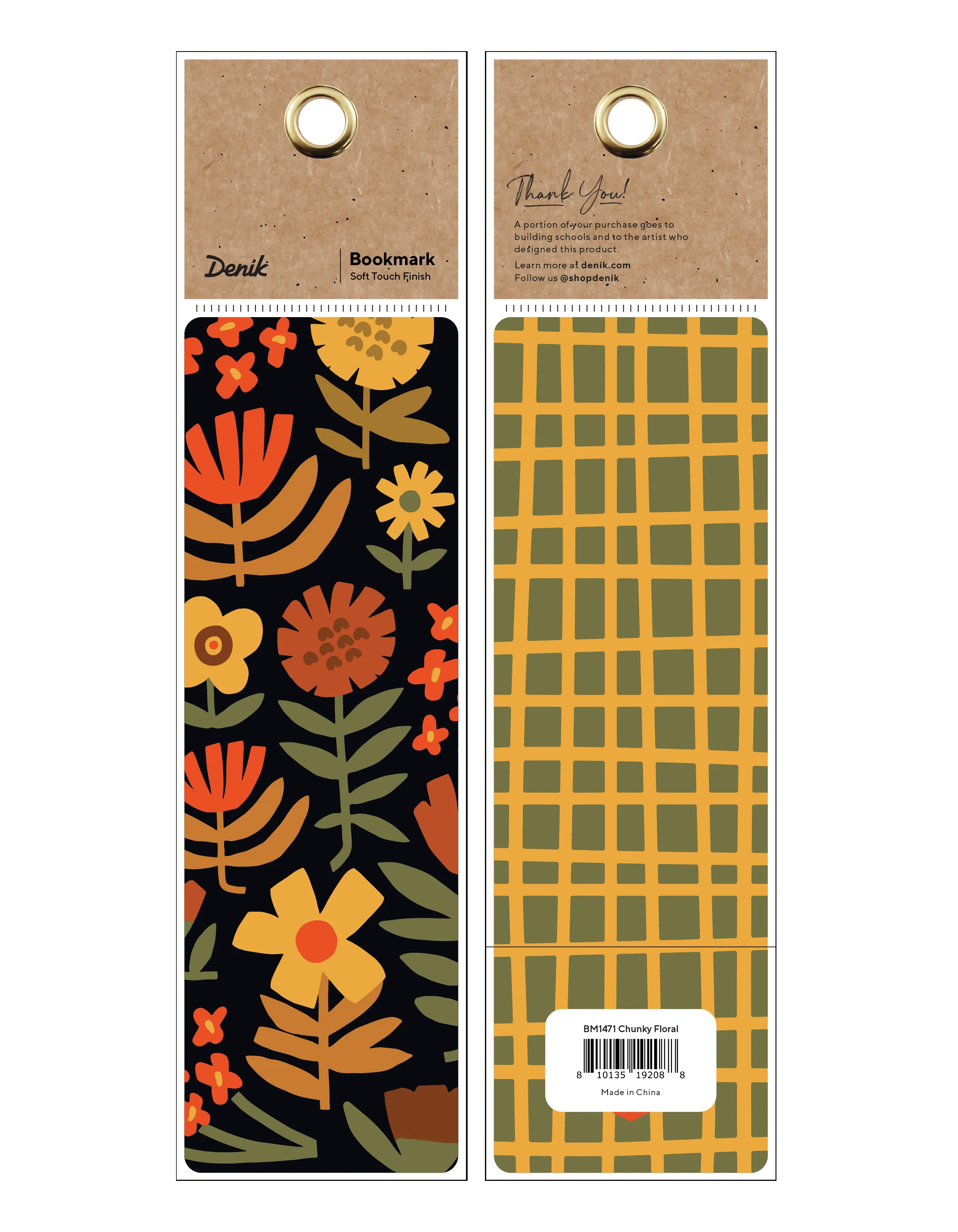 Chunky Flowers - Bookmark