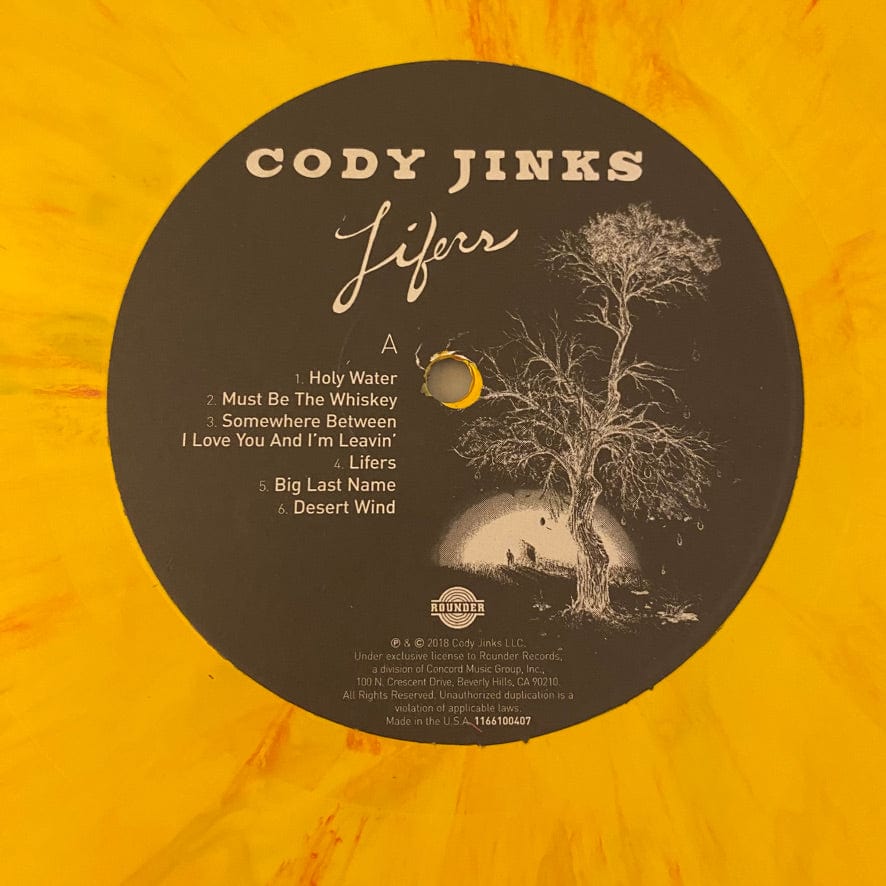 Cody Jinks – Lifers LP USED NM/NM Numbered Yellow w/ Red Splatter Vinyl - Image 3