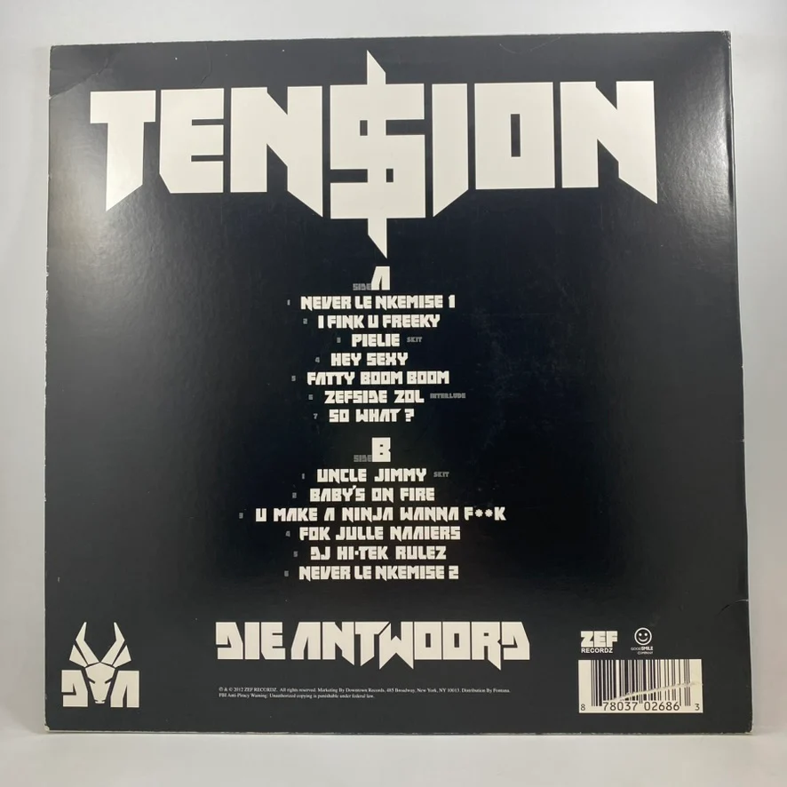 Die Antwoord – Ten$ion LP USED Vinyl VG/VG - Image 2