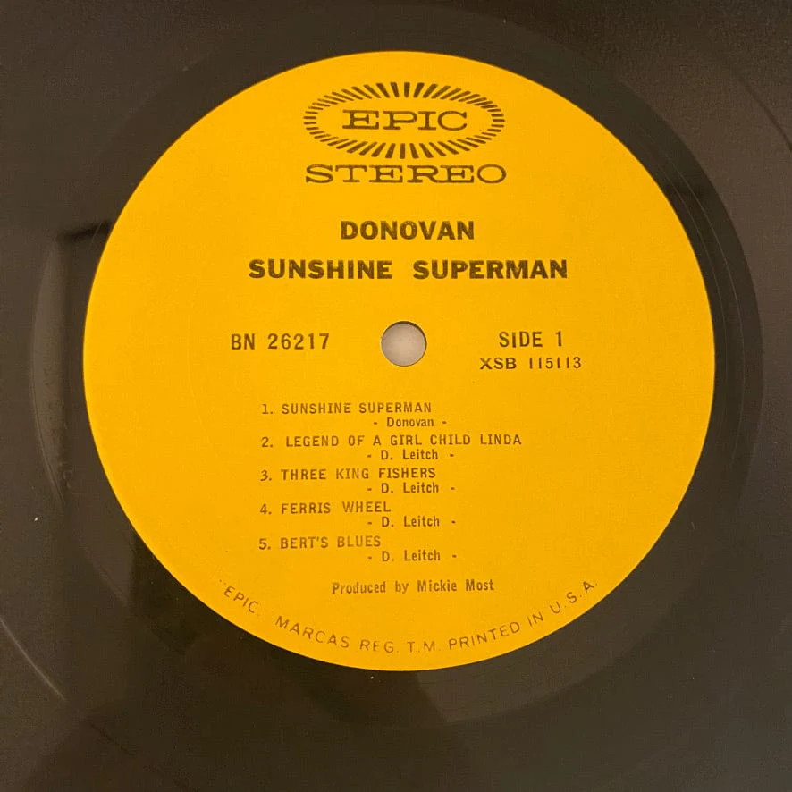 Donovan – Sunshine Superman LP USED VG+/VG+ 1966 Pressing - Image 3
