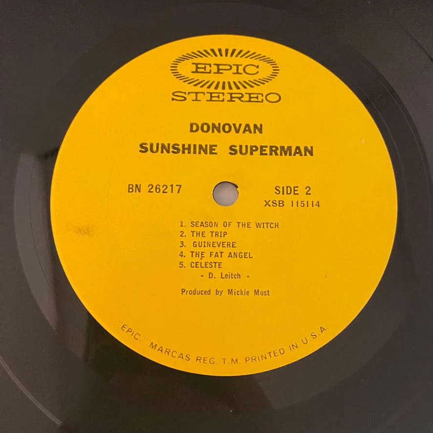 Donovan – Sunshine Superman LP USED VG+/VG+ 1966 Pressing - Image 4