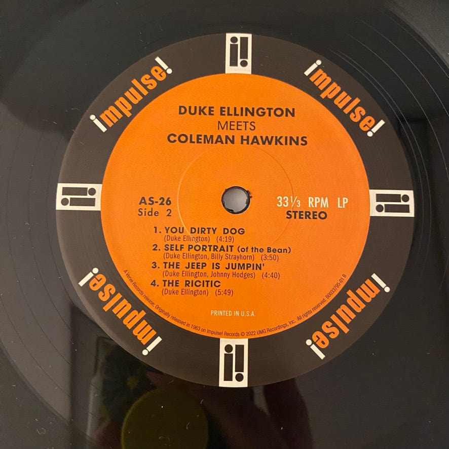 Duke Ellington/Coleman Hawkins – Duke Ellington Meets Coleman Hawkins LP USED NM/NM 180 Gram - Image 4