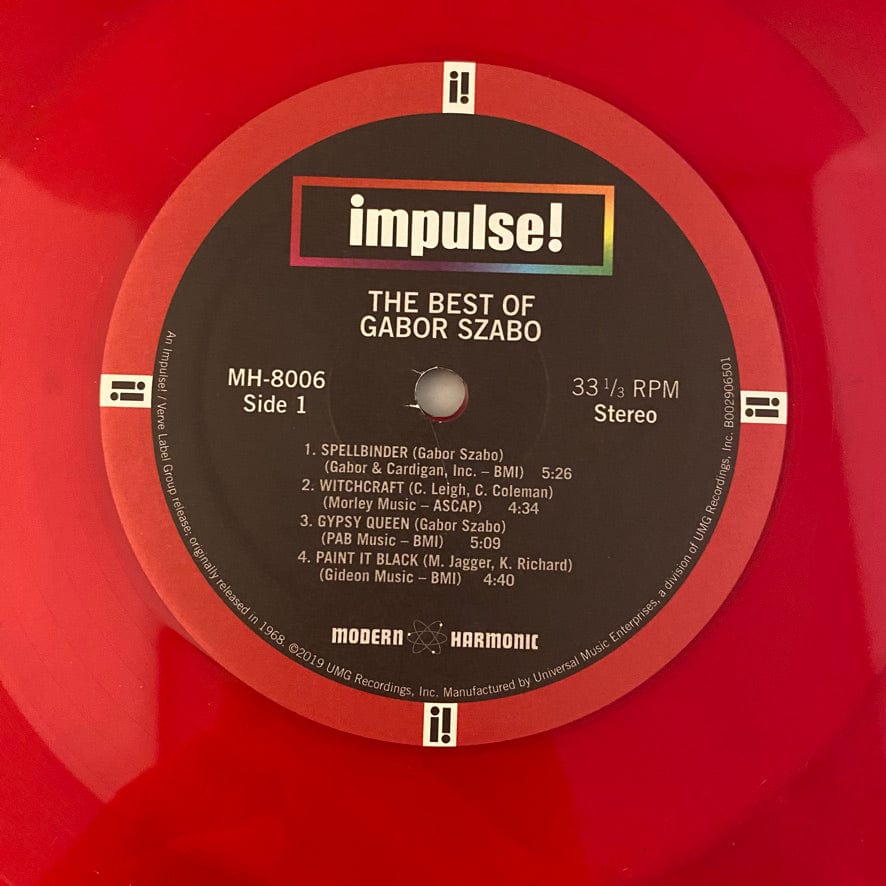 Gabor Szabo – The Best Of Gabor Szabo LP USED NM/NM Red Vinyl - Image 3