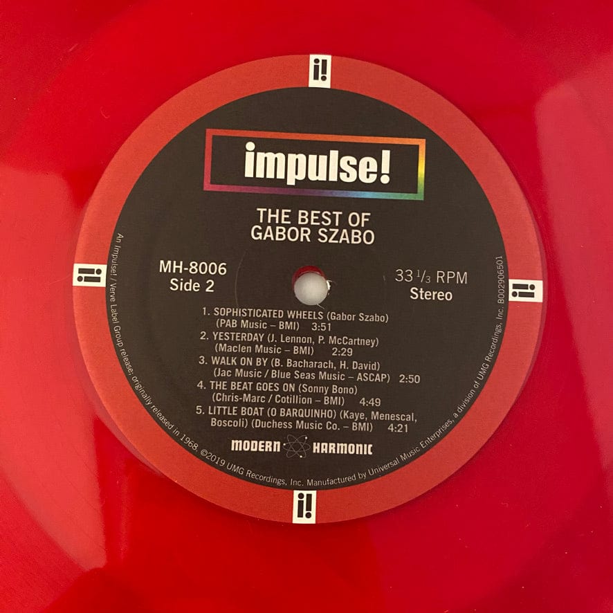 Gabor Szabo – The Best Of Gabor Szabo LP USED NM/NM Red Vinyl - Image 4