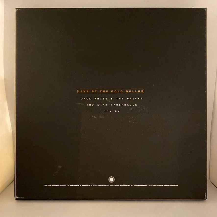 Jack White & The Bricks, Two Star Tabernacle & The Go – Live At The Gold Dollar 3LP USED NM/VG+ Gold Vinyl Box Set w/ 2x7" - Image 2