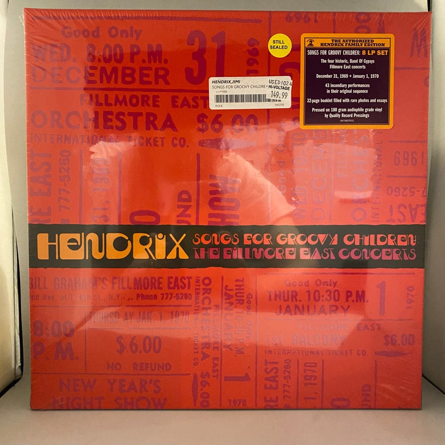 Jimi Hendrix – Songs For Groovy Children (The Fillmore East Concerts) 8LP Box Set USED NOS STILL SEALED Numbered