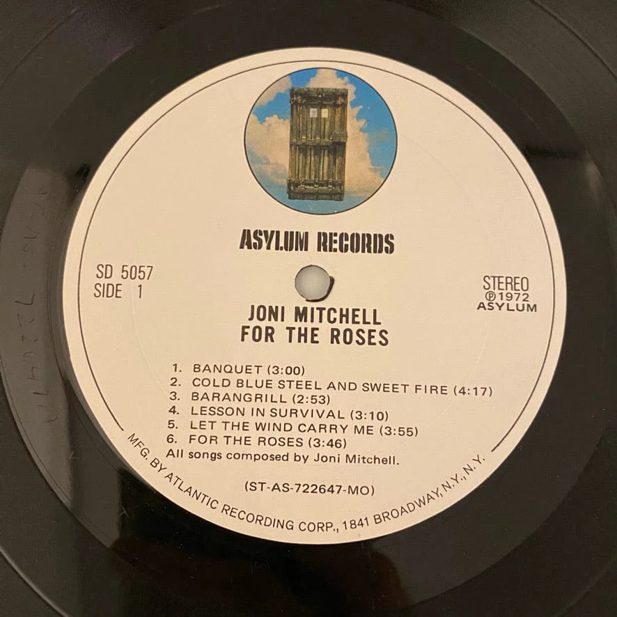 Joni Mitchell – For The Roses LP USED VG++/VG+ 1972 Pressing - Image 3