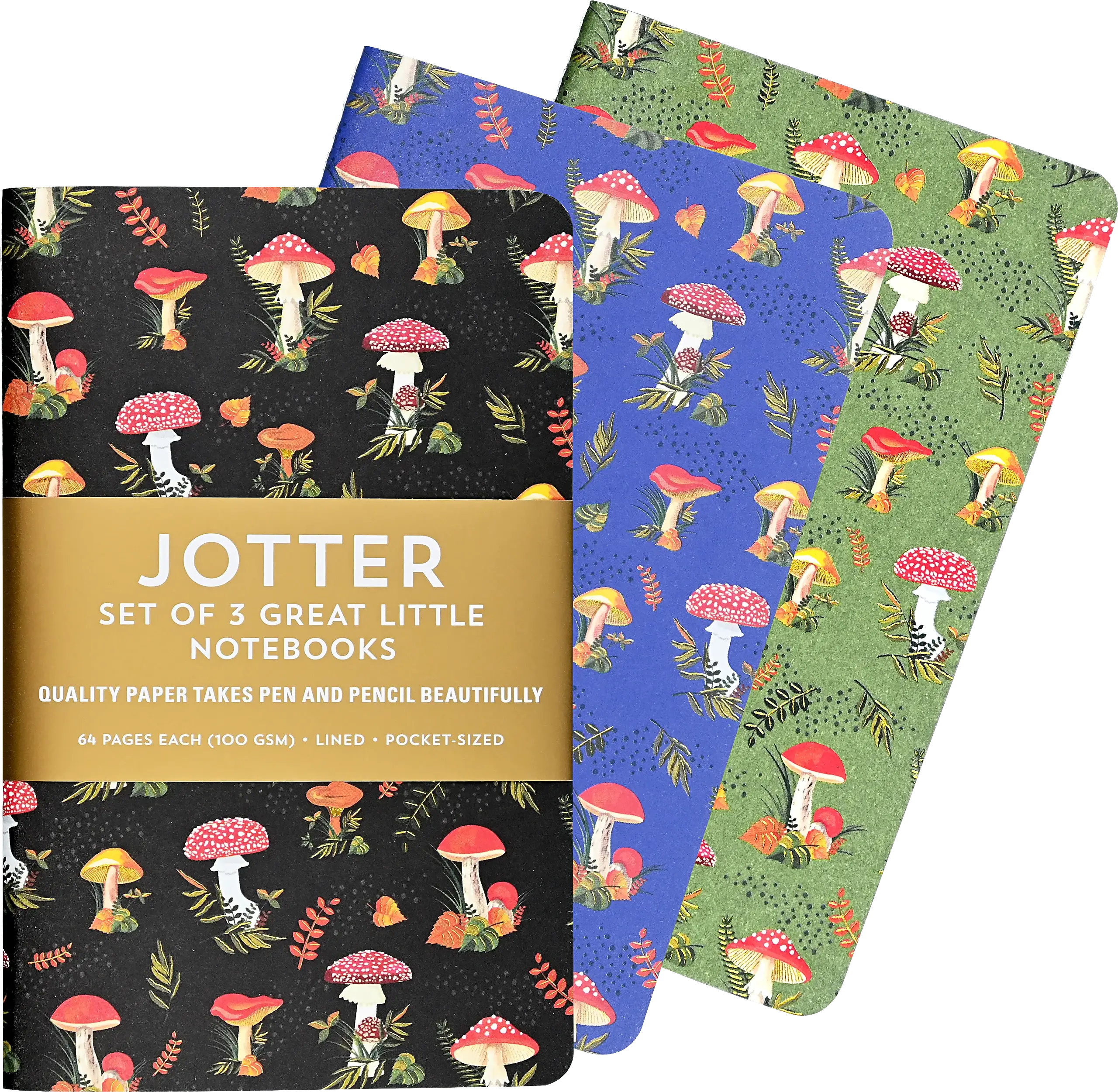 Jotter Mini Notebook Sets: Mushrooms