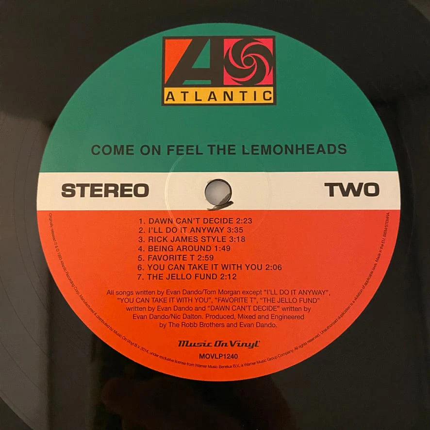 Lemonheads – Come On Feel The Lemonheads LP USED NM/VG++ 2014 180 Gram Pressing - Image 4