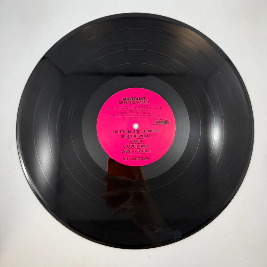 Mistrust – Spin The World LP USED Vinyl VG+/VG+ - Image 3