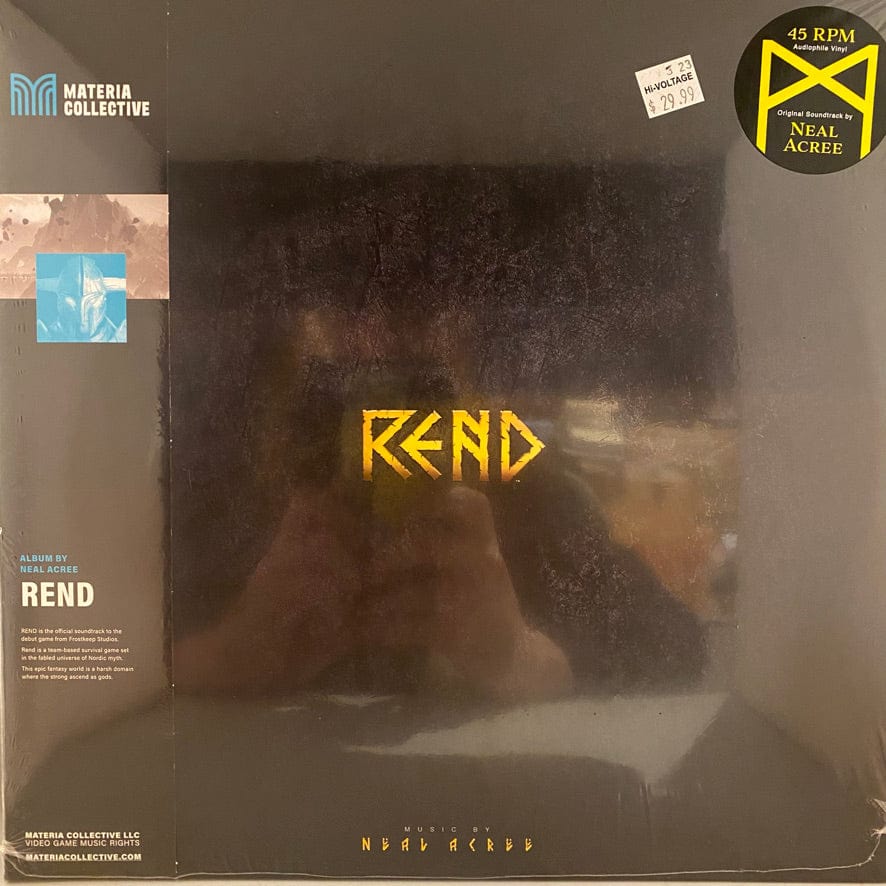 Neal Acree – Rend (Original Soundtrack) 2LP USED NOS STILL SEALED 45 RPM