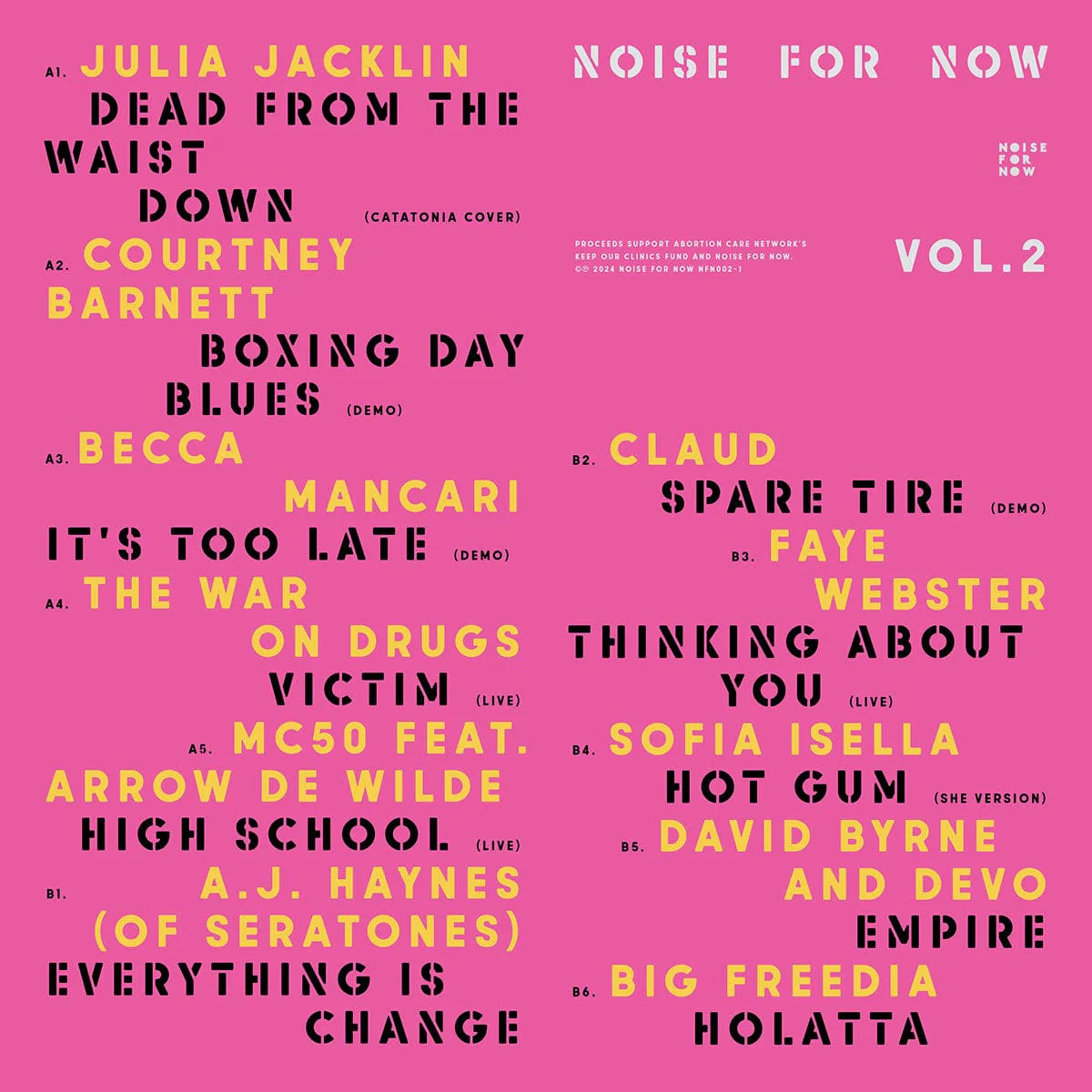 Noise For Now Vol. 2 LP NEW - Image 2