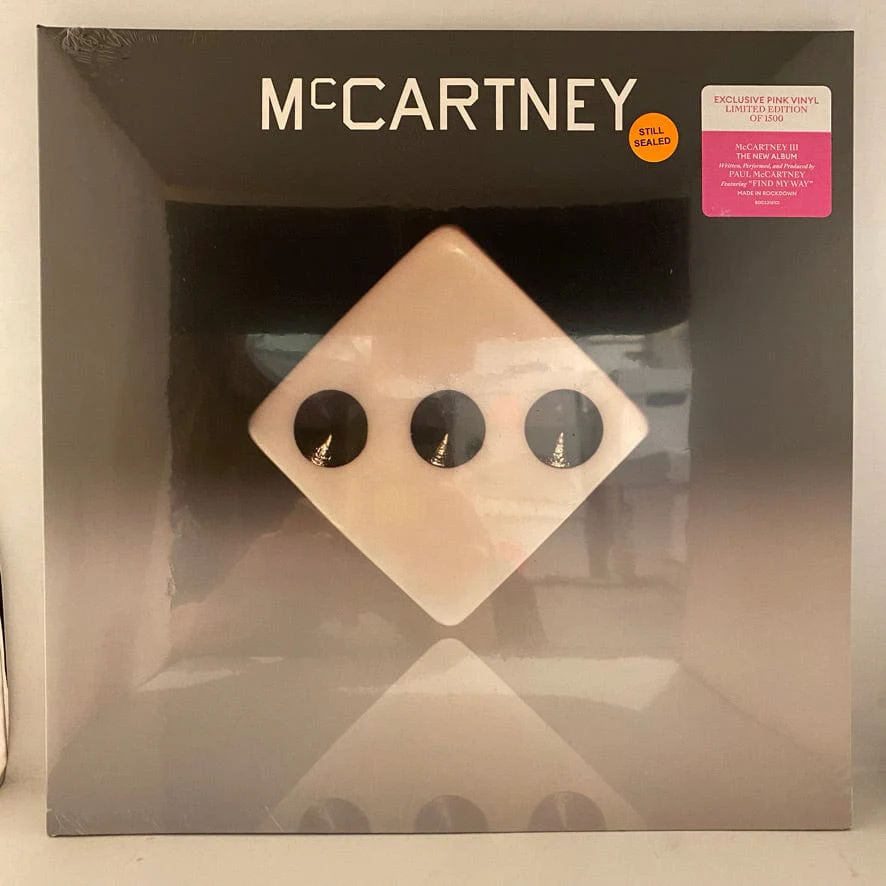 Paul McCartney – McCartney III LP USED NOS STILL SEALED Pink Vinyl Newbury Comics