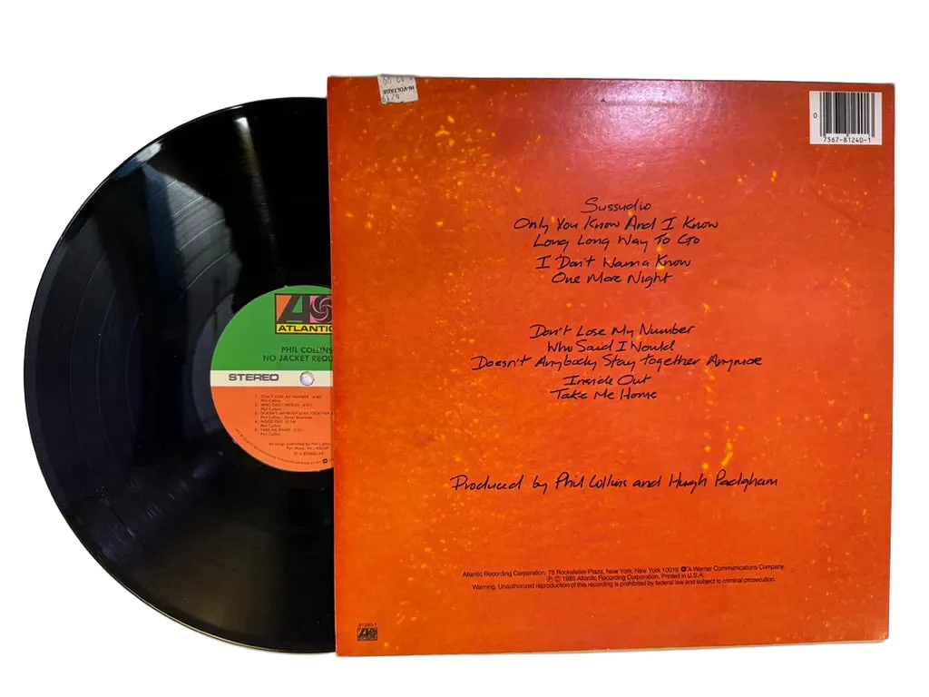 Phil Collins – No Jacket Required LP USED Vinyl NM/VG+ - Image 2