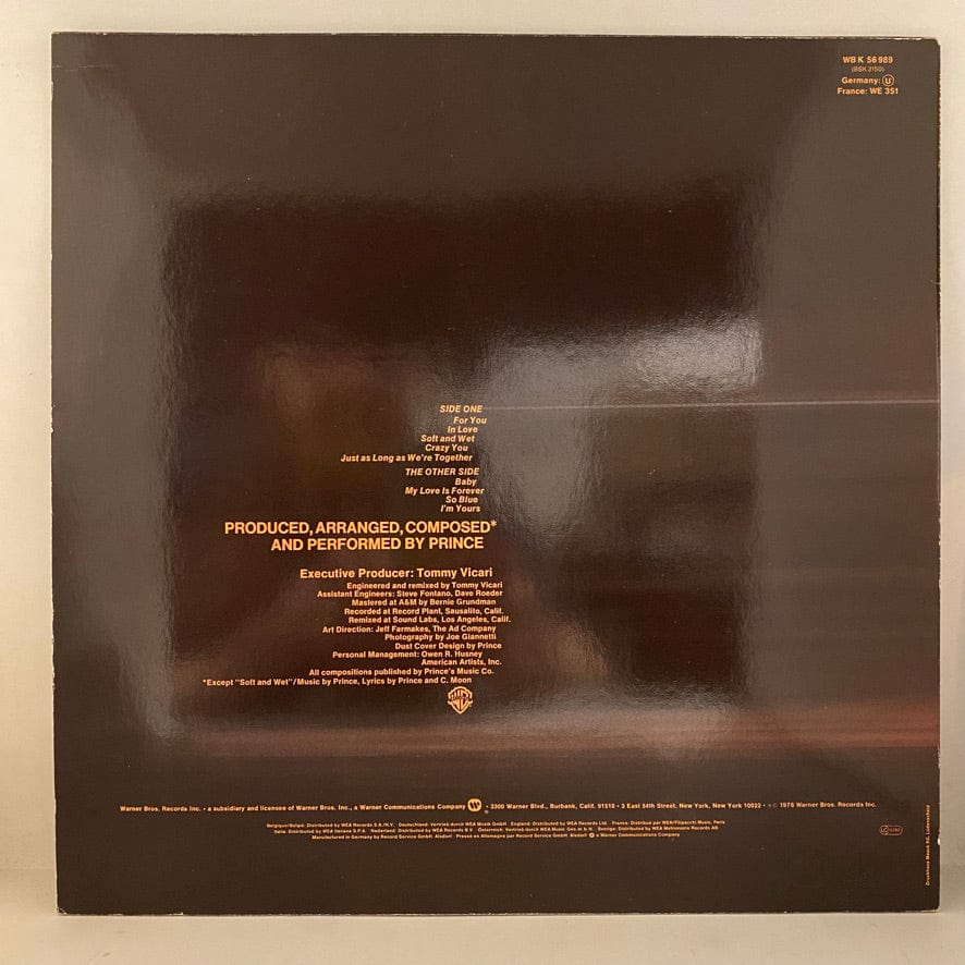 Prince – For You LP USED NM/VG+ 1984 European Pressing - Image 2