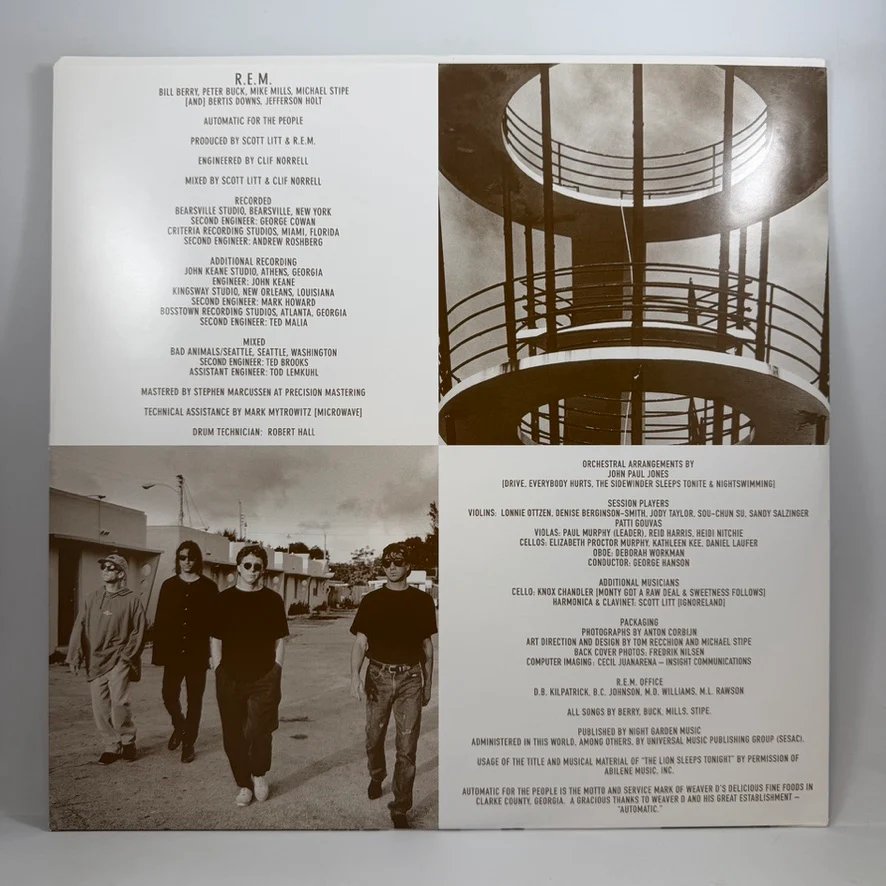 R.E.M. – Automatic For The People LP USED Vinyl NM/VG++ - Image 3