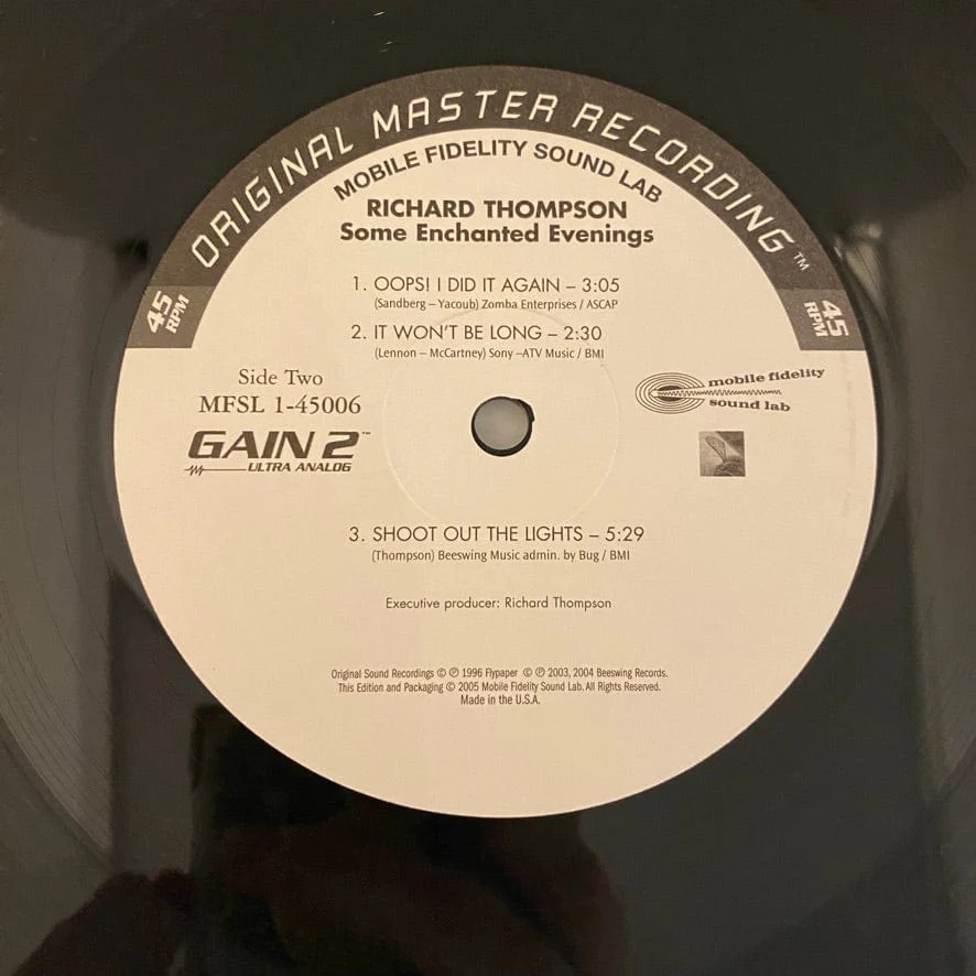 Richard Thompson – Some Enchanted Evenings LP USED NM/VG++ MFSL 45 RPM Numbered - Image 4