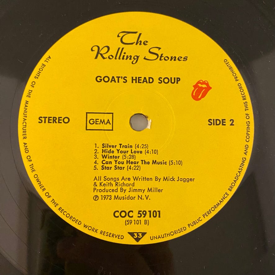 Rolling Stones – Goat’s Head Soup LP USED VG++/VG German Pressing - Image 6