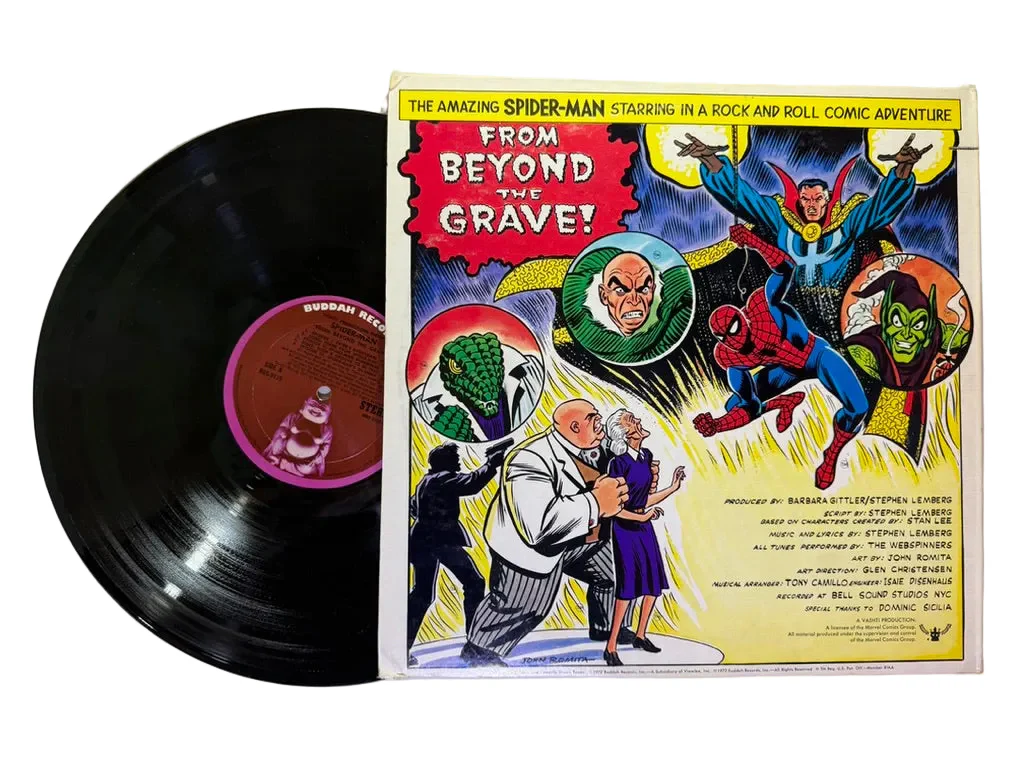 Ron Dante, The Webspinners – The Amazing Spider-Man: From Beyond The Grave - A Rockomic LP USED Vinyl VG+/VG - Image 2