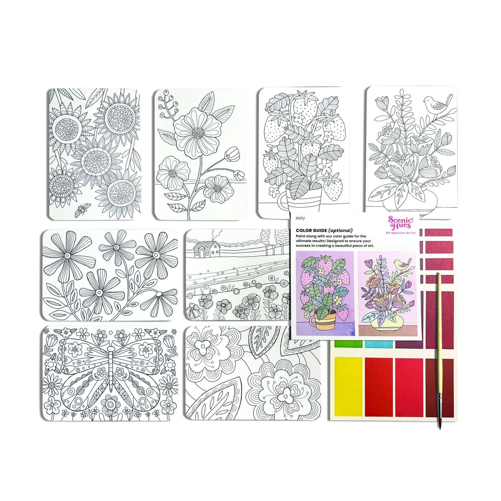 Scenic Hues D.I.Y. Watercolor Kit Flowers & Gardens - Image 3