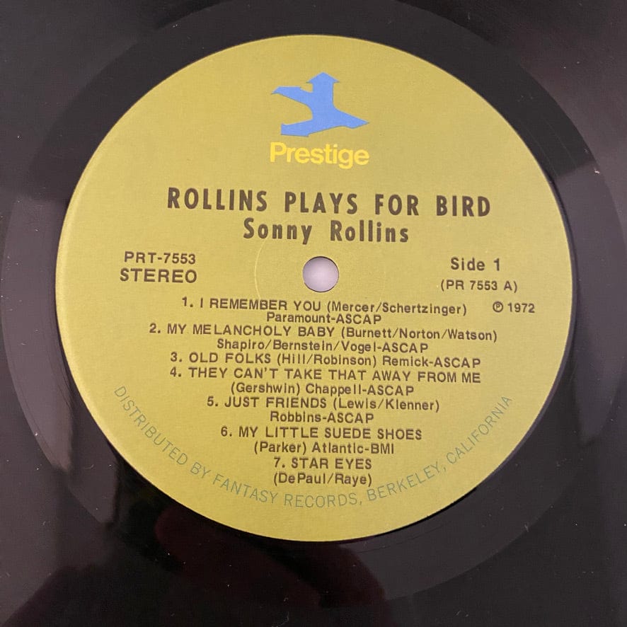 Sonny Rollins – Rollins Plays For Bird LP USED NM/VG 1972 Pressing - Image 3