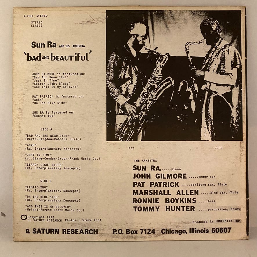 Sun Ra And His Arkestra – Bad And Beautiful LP USED VG++/VG 1972 El Saturn Records Pressing - Image 2