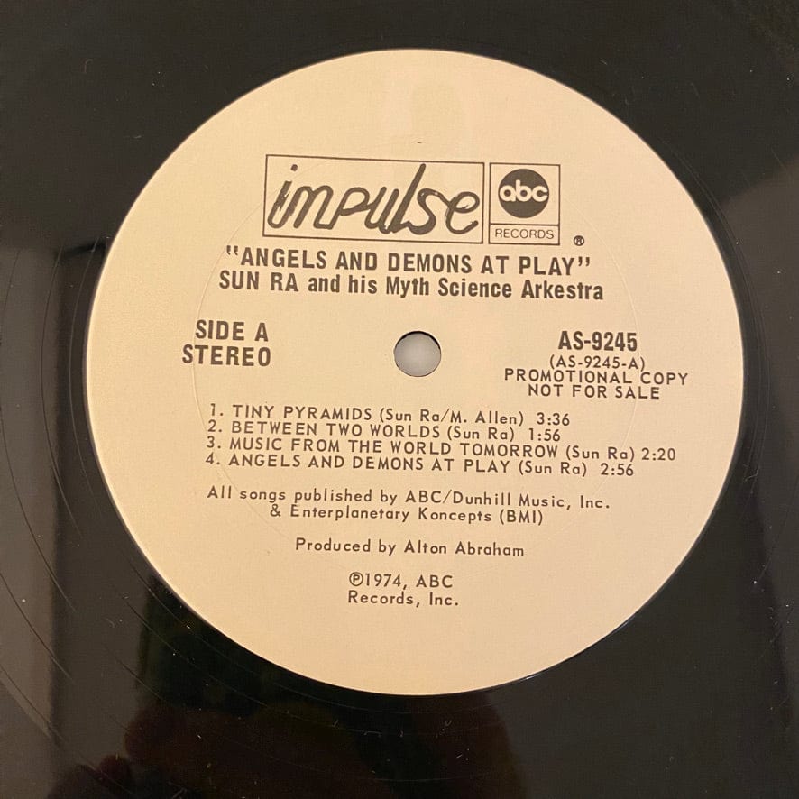 Sun Ra And His Myth Science Arkestra – Angels And Demons At Play LP USED VG++/VG 1974 White Label Promo - Image 6