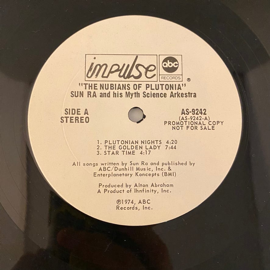 Sun Ra – The Nubians Of Plutonia LP USED VG++/VG 1974 White Label Promo - Image 6