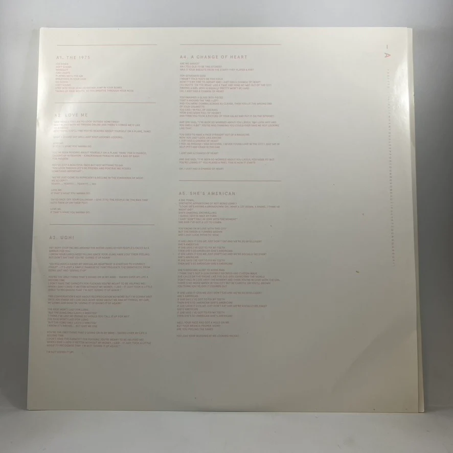 The 1975 – I Like It When You Sleep, For You Are So Beautiful Yet So Unaware Of It LP USED Vinyl VG+/VG+ Color Vinyl - Image 3