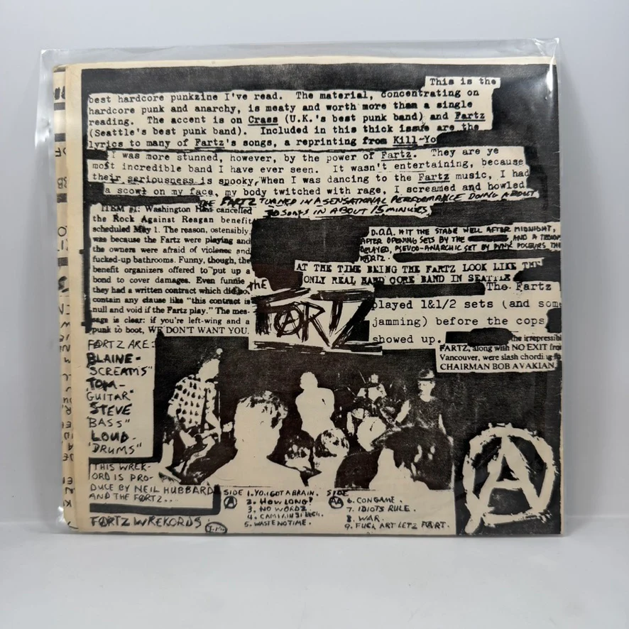 The Fartz – Because This Fuckin' World Stinks... 7" USED Vinyl VG++/VG+ - Image 2