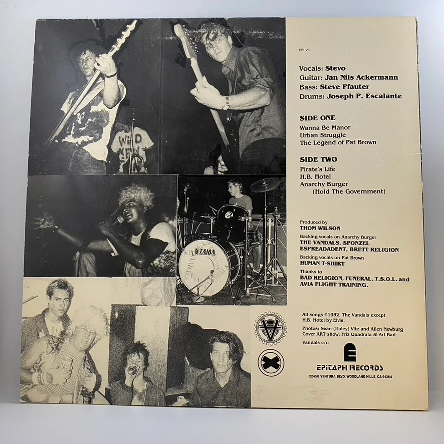 The Vandals – Peace Thru Vandalism LP USED Vinyl VG+/VG - Image 2