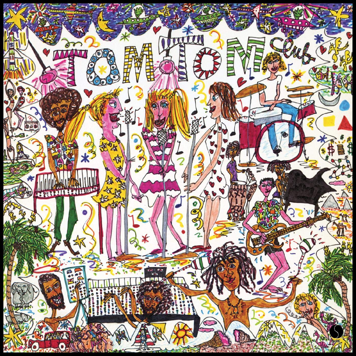 Tom Tom Club - 45th ANNIVERSARY CLEAR WITH PINK, WHITE & GREEN SPLATTER LP NEW - Image 2