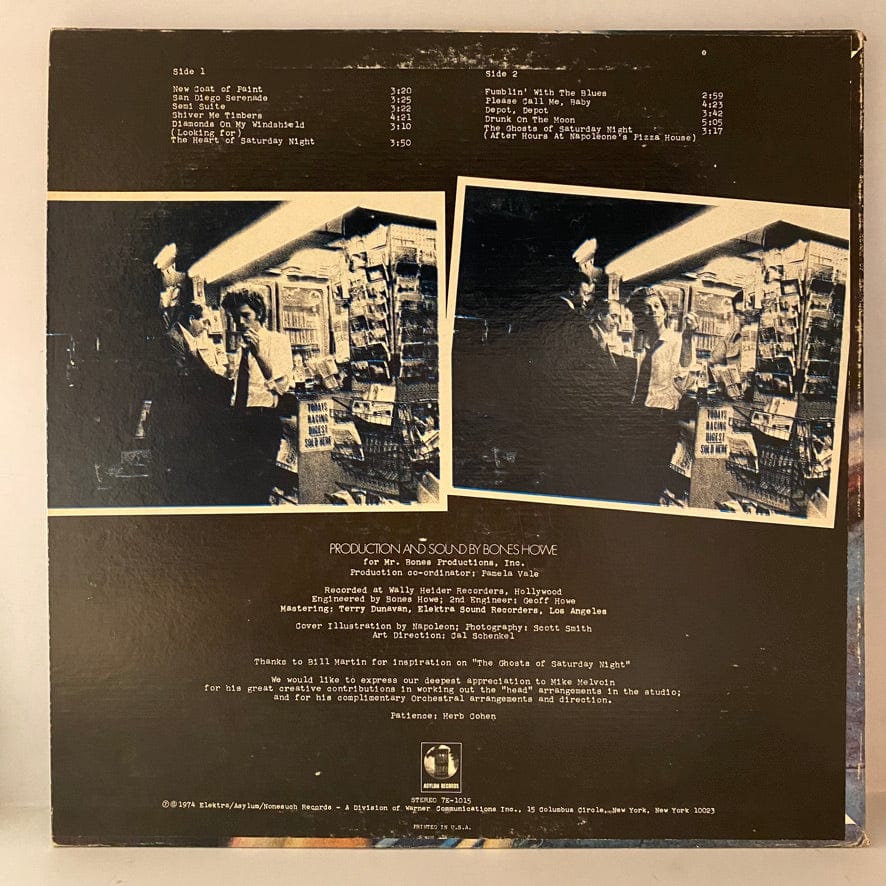 Tom Waits – The Heart Of Saturday Night LP USED VG++/VG+ - Image 2