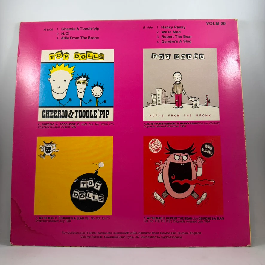 Toy Dolls – Singles 83/84 LP USED Vinyl VG+/VG+ - Image 2